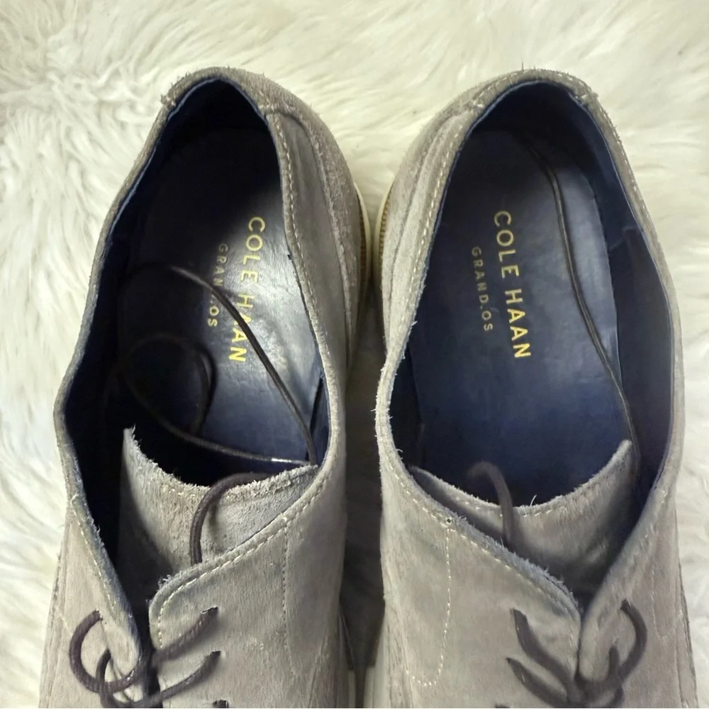 Cole Haan OriginalGrand Suede Wingtip Oxfords Grey 12M